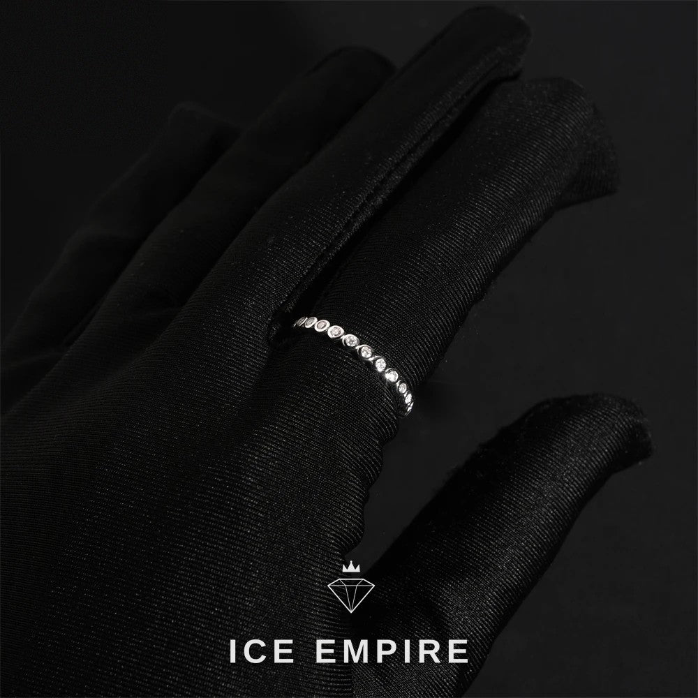 Iced Out 925 Silver Moissanite Ring
