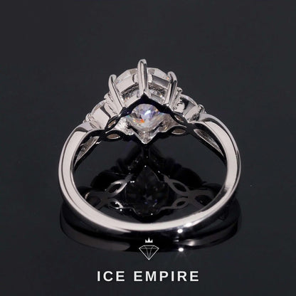Iced Out Rose Gold Plated Moissanite Wedding Band