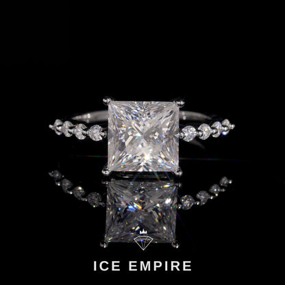 Iced Out Gold Plated Moissanite Wedding Band