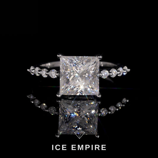 Iced Out Gold Plated Moissanite Wedding Band