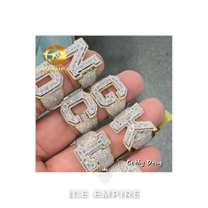 Iced Out 925 Silver Moissanite Cuban Chain