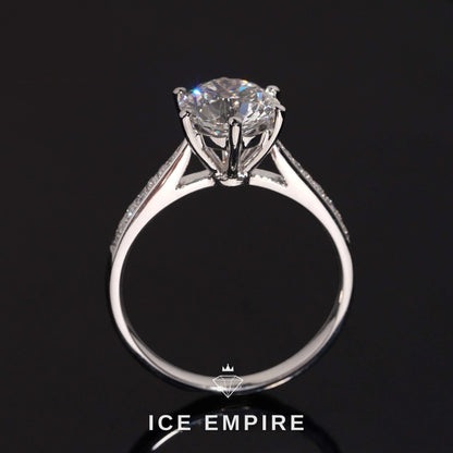 Iced Out 925 Silver Lab Grown Diamond Wedding Band