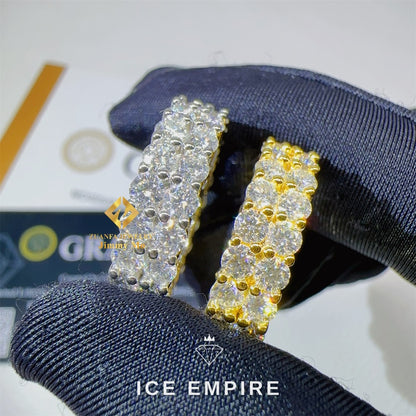 Iced Out Gold Plated Moissanite Ring