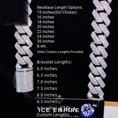 Iced Out Rose Gold Plated Moissanite Cuban Chain