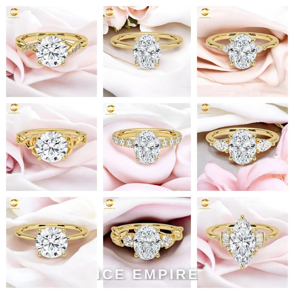 Iced Out Gold Plated Moissanite Stud Earrings