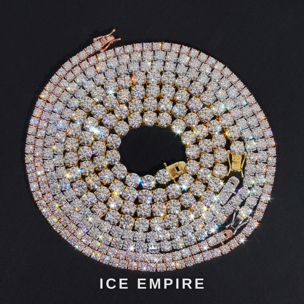 Iced Out Rose Gold Plated Moissanite Cuban Chain