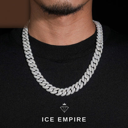 Iced Out Rose Gold Plated Moissanite Cuban Chain