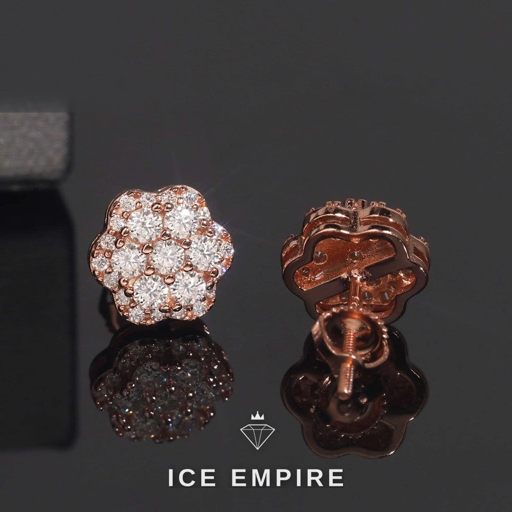 Iced Out Gold Plated Moissanite Earrings