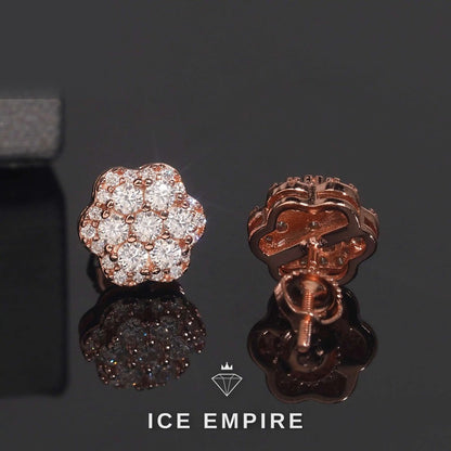 Iced Out Gold Plated Moissanite Earrings