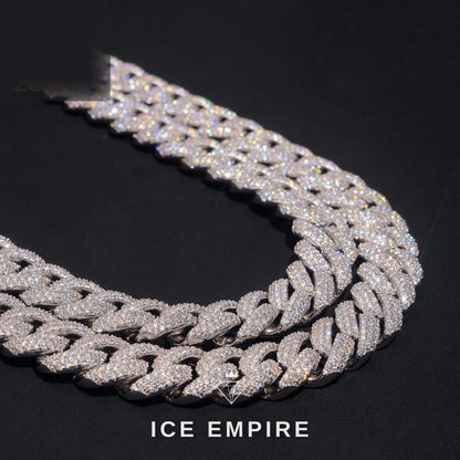 Iced Out Rose Gold Plated Moissanite Cuban Chain