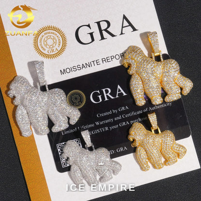 Iced Out Rose Gold Plated Pendant