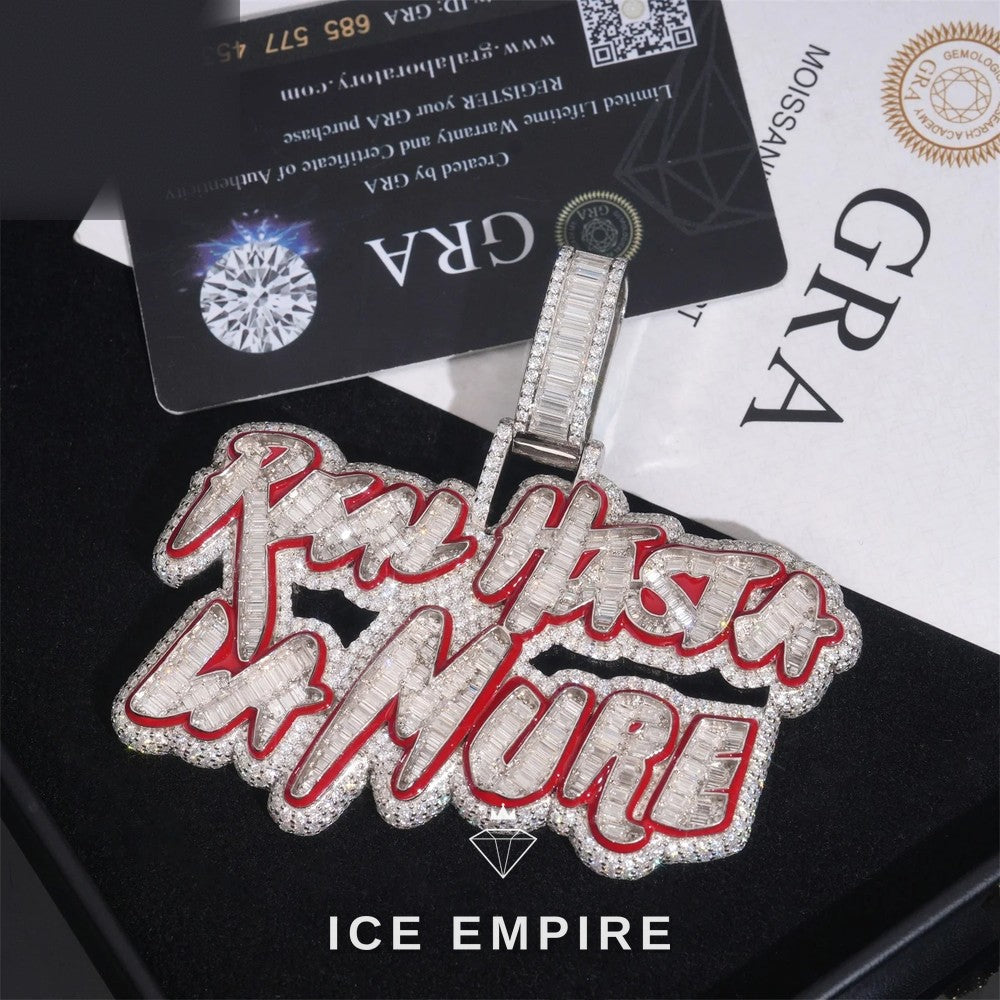 Iced Out 925 Silver Moissanite Pendant