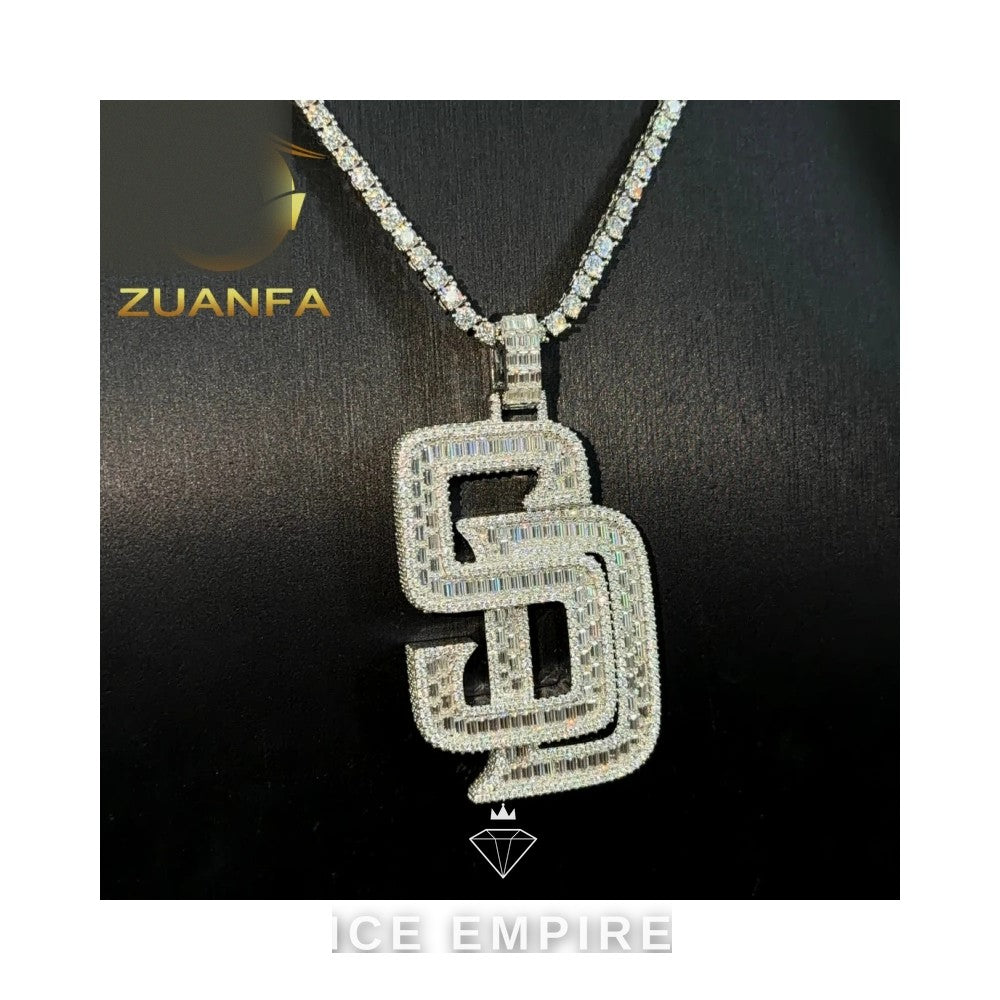 Iced Out Rose Gold Plated Moissanite Pendant