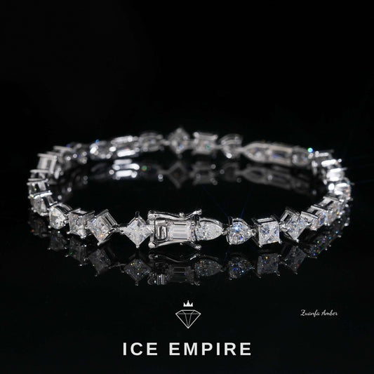 Iced Out 925 Silver Moissanite Tennis Chain
