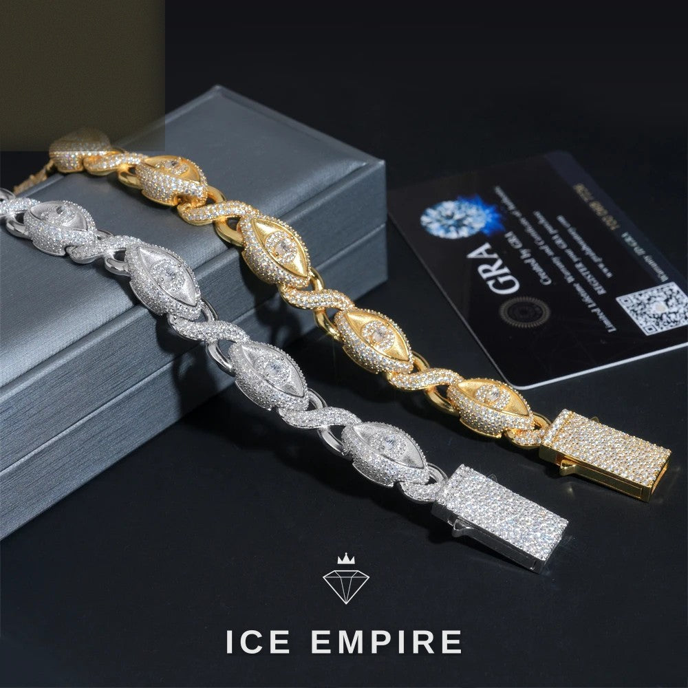 Iced Out Gold Plated Moissanite Cuban Chain