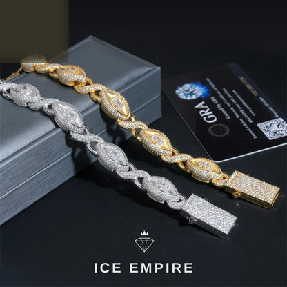 Iced Out Gold Plated Moissanite Cuban Chain