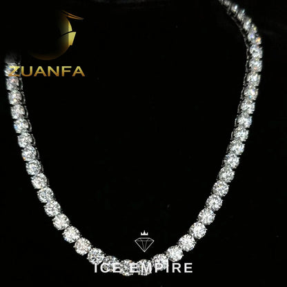 Iced Out 925 Silver Lab Grown Diamond Cuban Chain