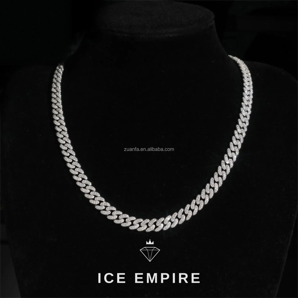 Iced Out Gold Plated Moissanite Cuban Chain