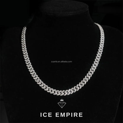 Iced Out Gold Plated Moissanite Cuban Chain
