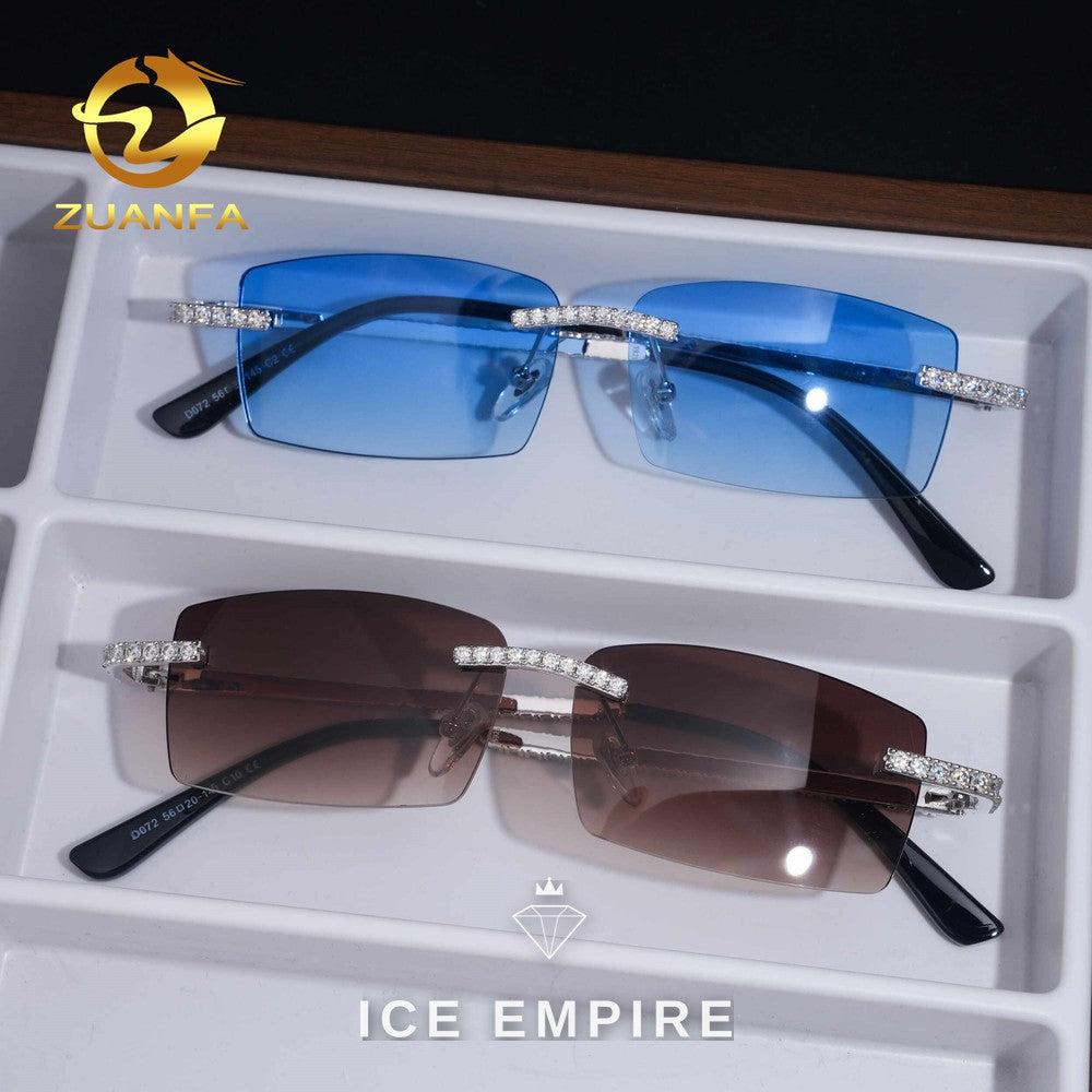 Iced Out 925 Silver Moissanite Glasses