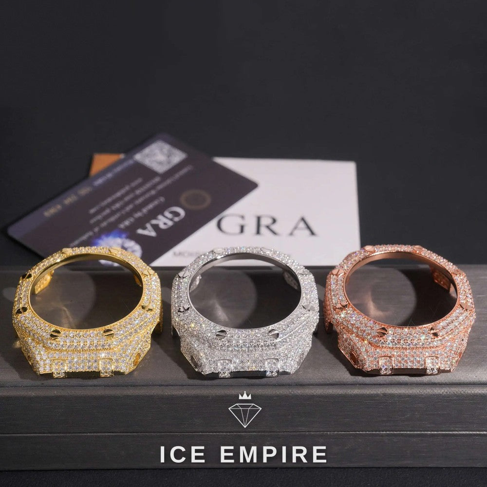 Iced Out Gold Plated Moissanite Watch