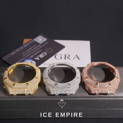 Iced Out Gold Plated Moissanite Watch