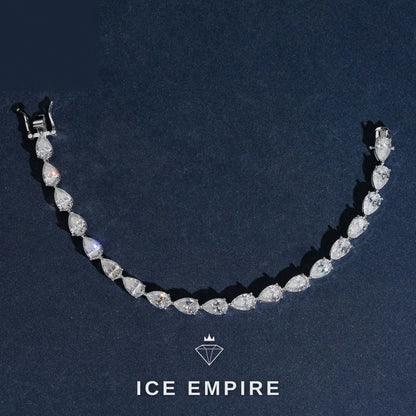 Iced Out 925 Silver Moissanite Tennis Bracelet
