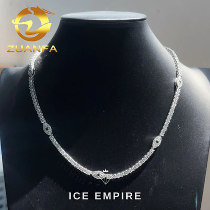 Iced Out Rose Gold Plated Moissanite Cuban Chain