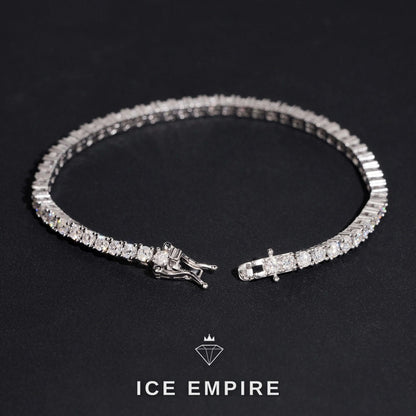 Iced Out 925 Silver Lab Grown Diamond Tennis Bracelet