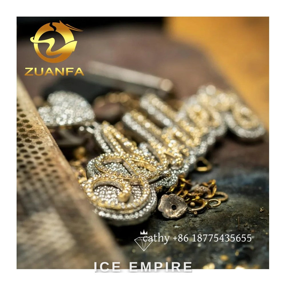 Iced Out Baguette Rose Gold Plated Pendant