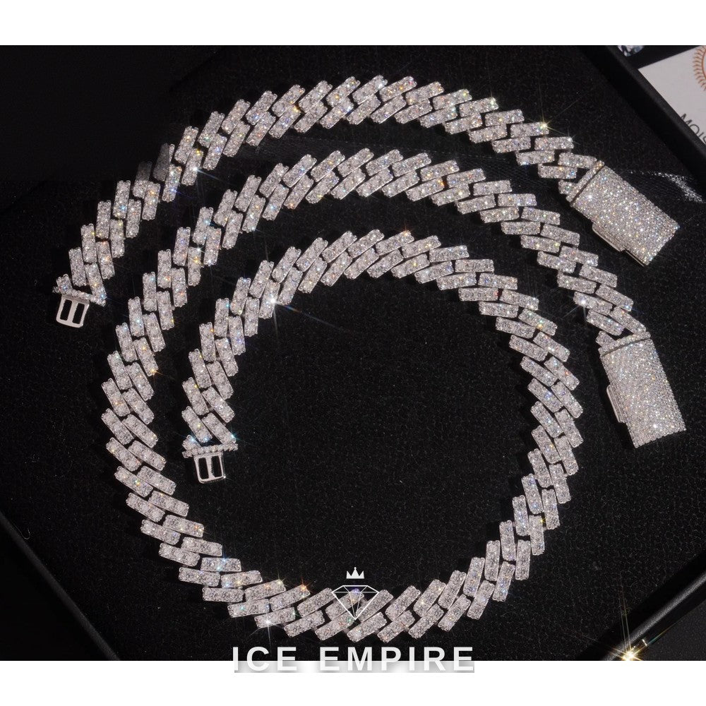 Iced Out Rose Gold Plated Moissanite Cuban Chain