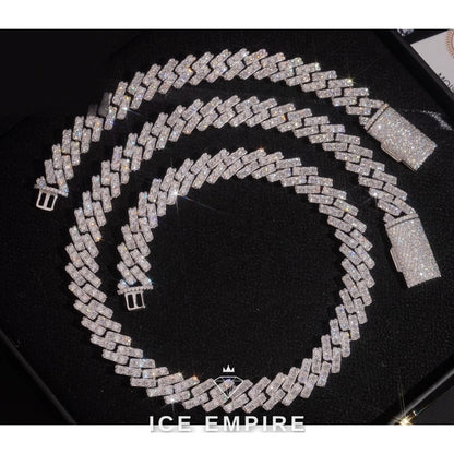 Iced Out Rose Gold Plated Moissanite Cuban Chain