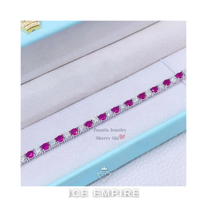 Iced Out Gold Plated Moissanite Tennis Bracelet