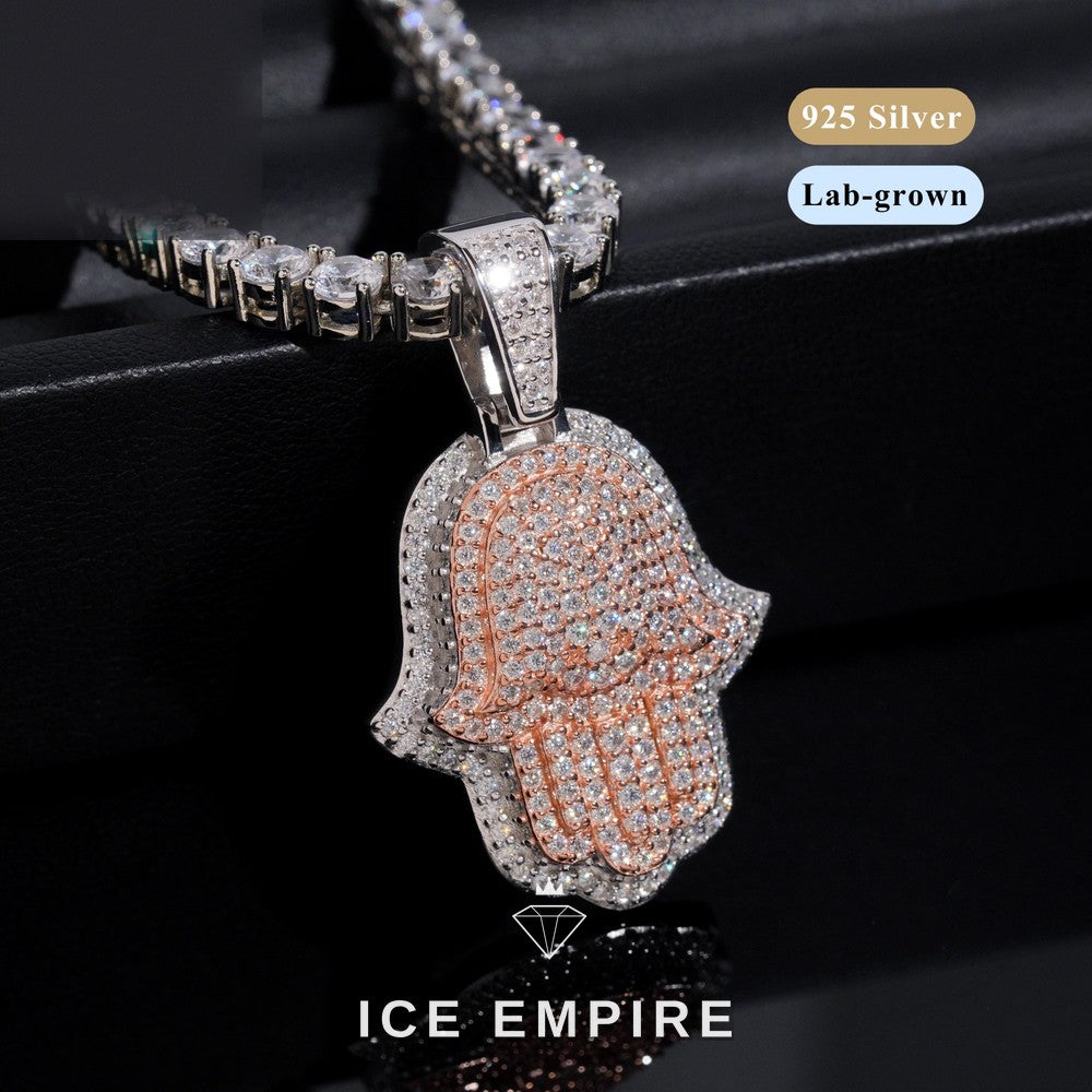 Iced Out Gold Plated Lab Grown Diamond Pendant