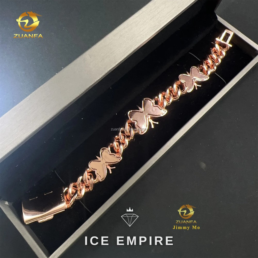 Iced Out Gold Plated Moissanite Cuban Chain