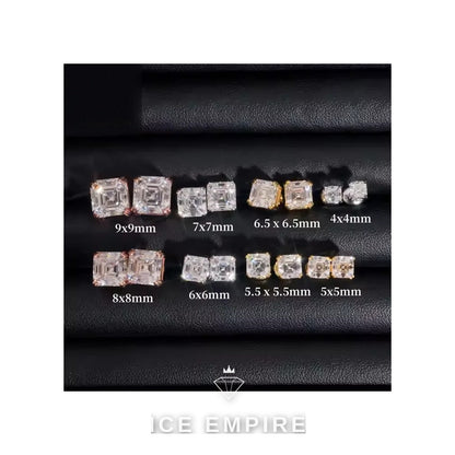 Iced Out Rose Gold Plated Moissanite Earrings