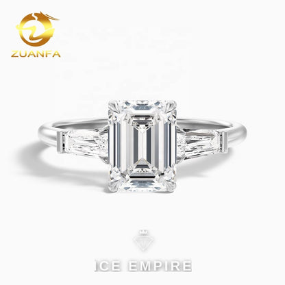 Iced Out 14K Gold Lab Grown Diamond Engagement Ring