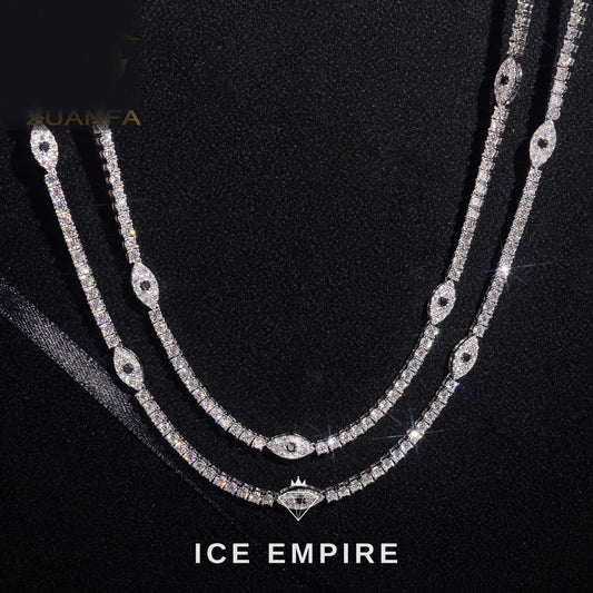 Iced Out Rose Gold Plated Moissanite Cuban Chain