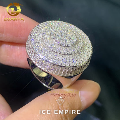 Iced Out Gold Plated Moissanite Ring