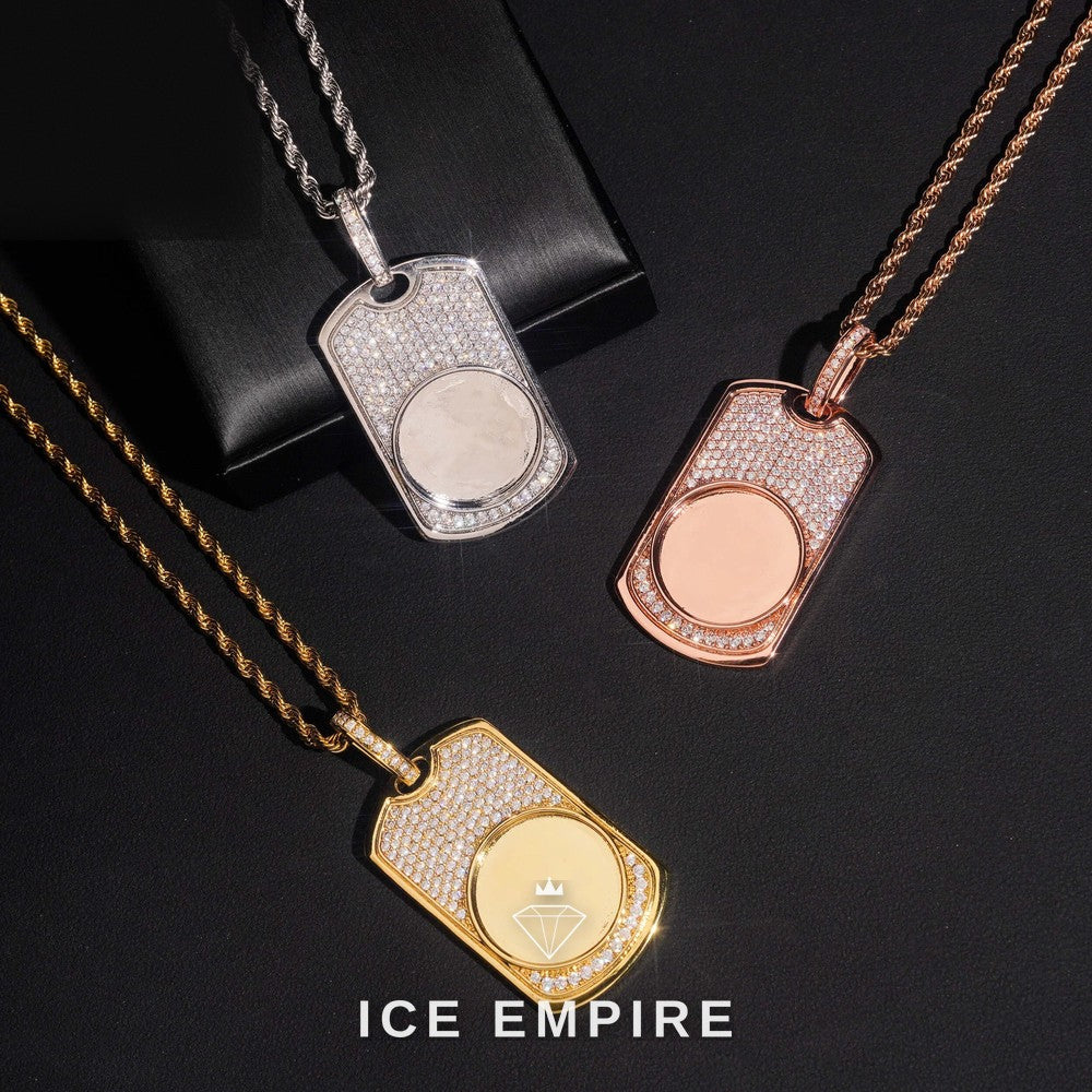 Iced Out Rose Gold Plated Moissanite Pendant