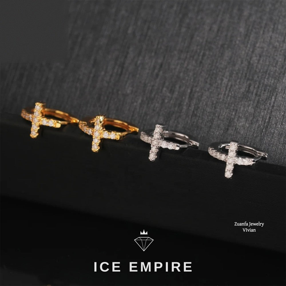 Iced Out 925 Silver Moissanite Earrings