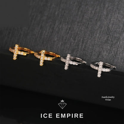 Iced Out 925 Silver Moissanite Earrings