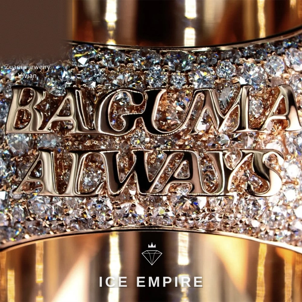 Iced Out 925 Silver Moissanite Ring