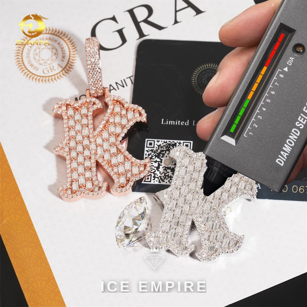 Iced Out Rose Gold Plated Moissanite Pendant