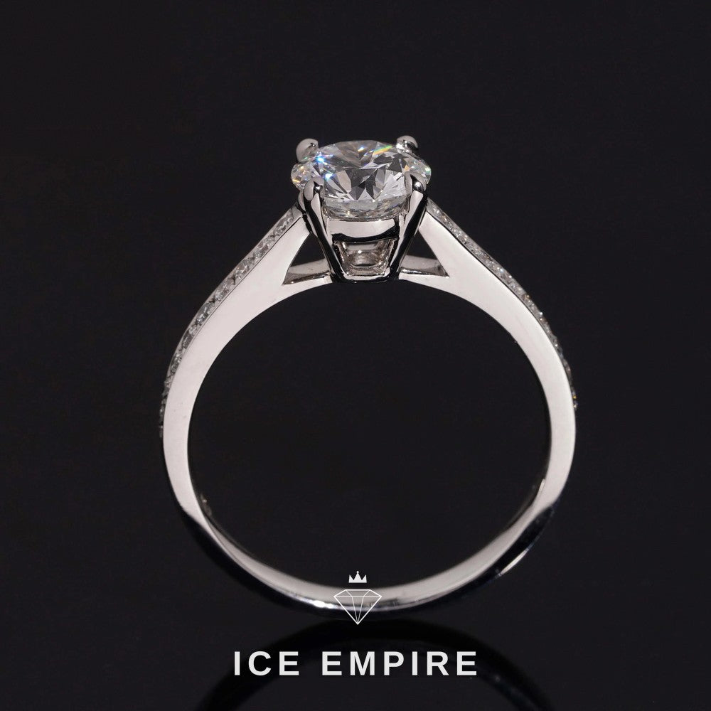 Iced Out 18K Gold Lab Grown Diamond Wedding Band