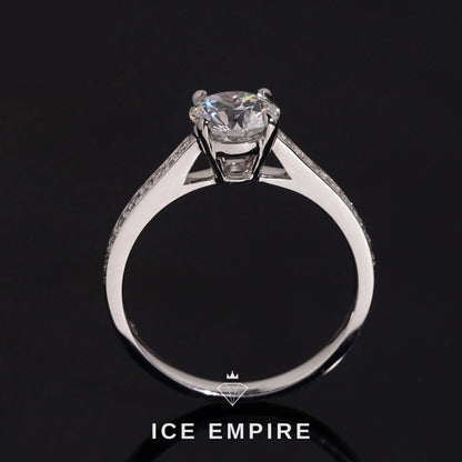Iced Out 18K Gold Lab Grown Diamond Wedding Band