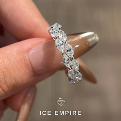 Iced Out 18K Gold Lab Grown Diamond Engagement Ring