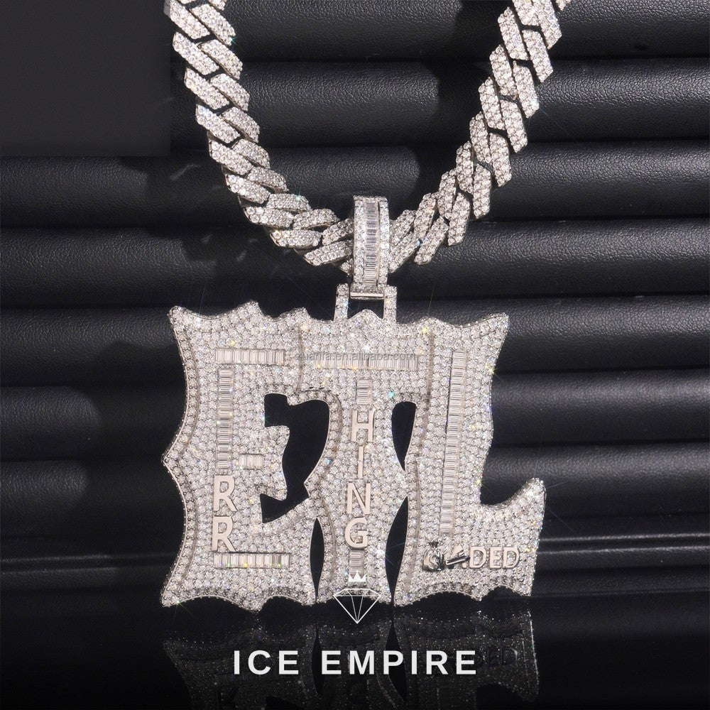 Iced Out 925 Silver Pendant