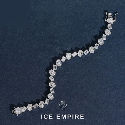 Iced Out Rose Gold Plated Moissanite Tennis Bracelet