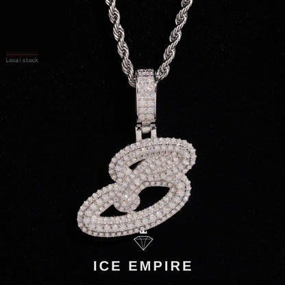 Iced Out Rose Gold Plated Moissanite Pendant